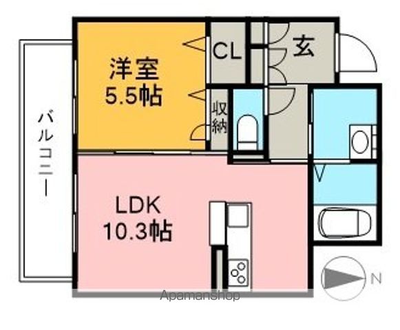 ベレオ緑粋園 203号室 間取り