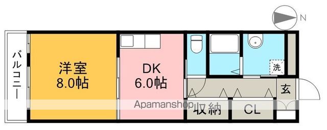 オブジェ朝倉 302号室 間取り