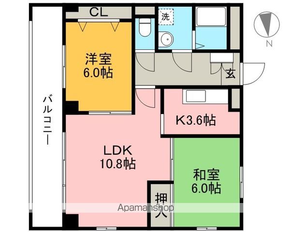 トレジャーハウス六泉寺 303号室 間取り