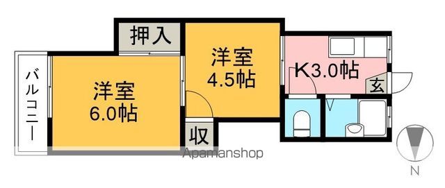 ハイツ１５ 302号室 間取り