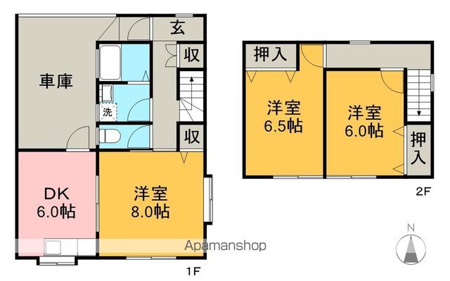 サングリーン西町 N-4号室 間取り