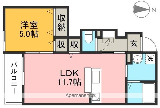 ラフィーネ 101号室 間取り