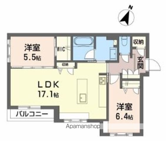 シャーメゾン　ルーエ 201号室 間取り