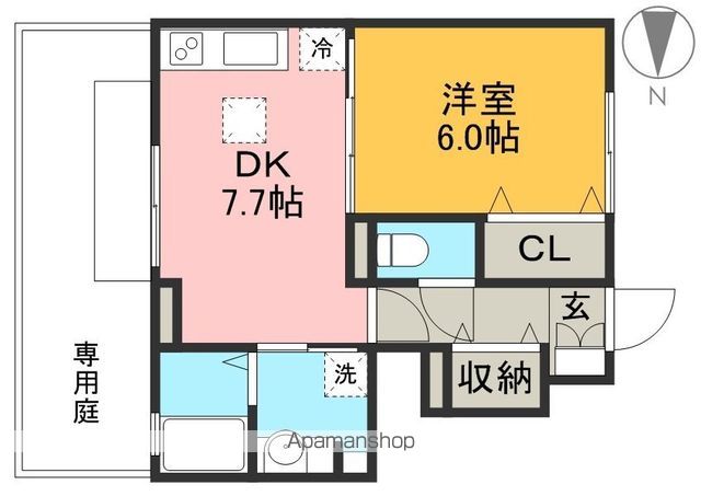 コンフォート倉 102号室 間取り