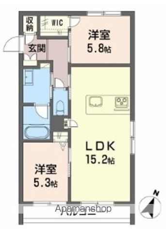 シャーメゾン　ルーエ 203号室 間取り