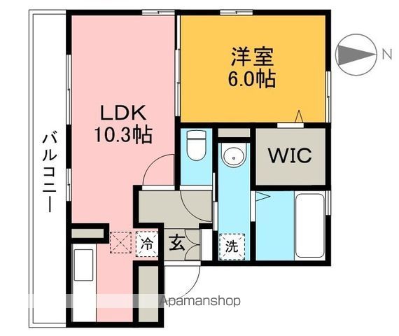 リビングタウン北川添　Ｂ棟 202号室 間取り