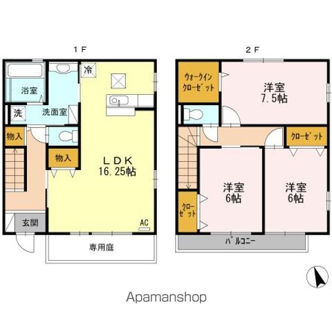 ピースフルⅡ 102号室 間取り