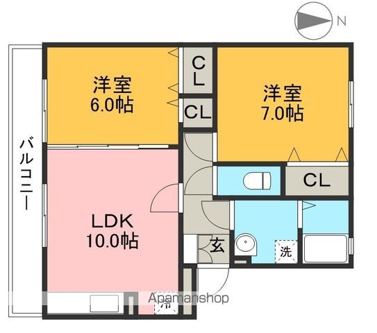 セジュール　オッツベガ 202号室 間取り