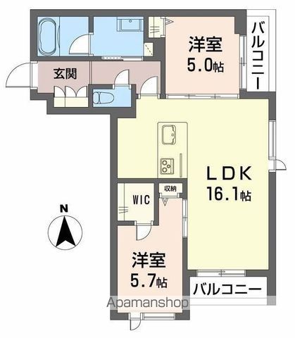シャーメゾン　ミュゼ 202号室 間取り