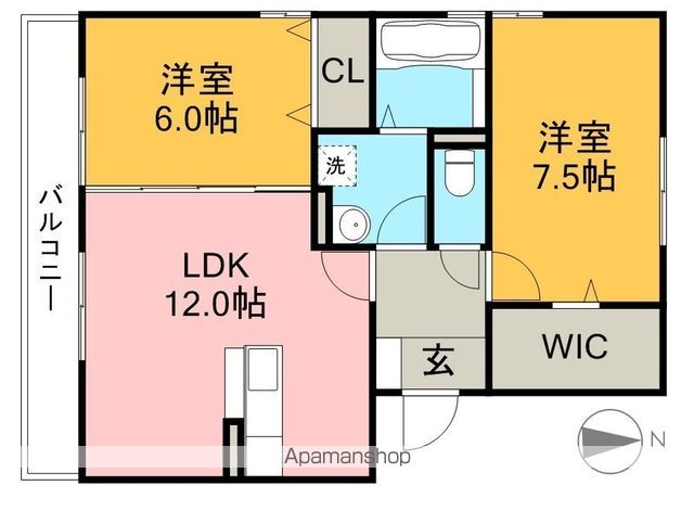 コンフォール薊 202号室 間取り