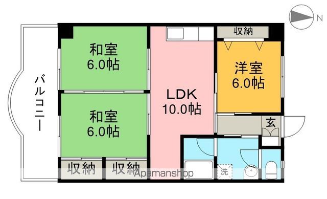 カーサ一ツ橋 203号室 間取り