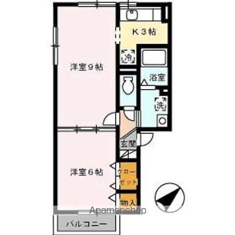 ラ・クレール薊野 201号室 間取り