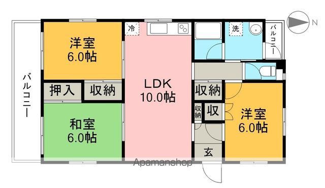 ハイツかおる 302号室 間取り