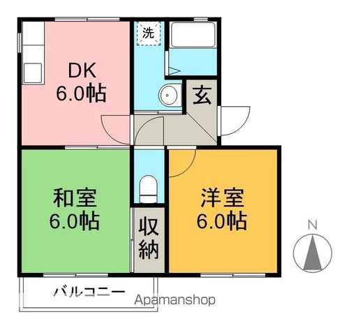 セジュールＳＨＩＭＡ 202号室 間取り