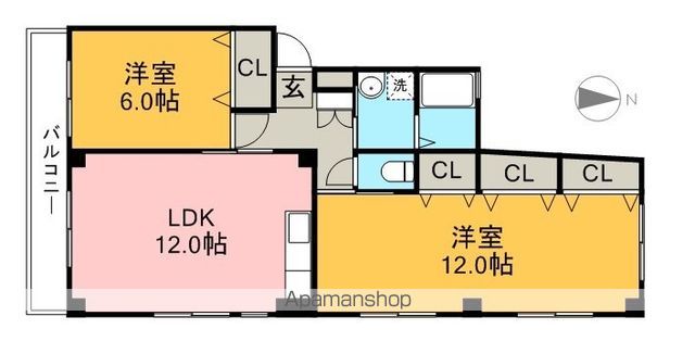 ヴィレッジ土佐 101号室 間取り