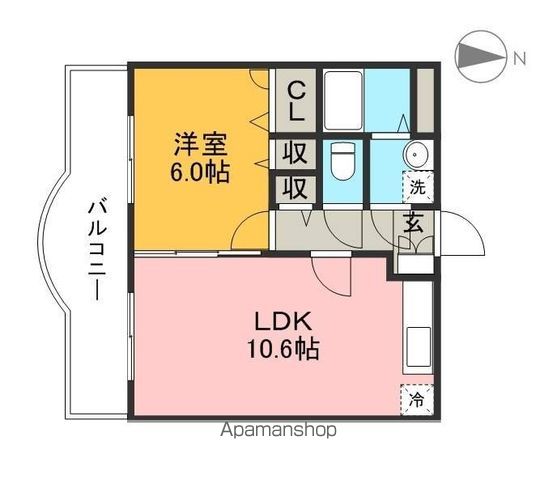 マリベールＦＫ二葉 A-1号室 間取り