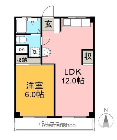 西川マンション 303号室 間取り