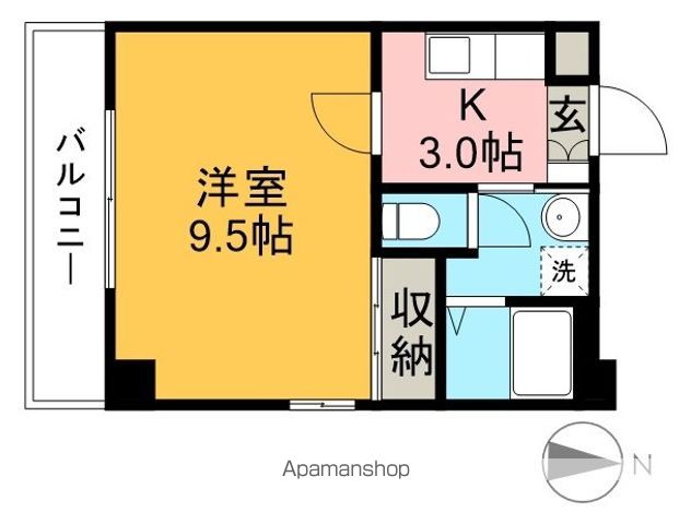 フォンテーヌ昭和町 302号室 間取り