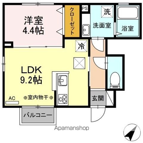 ピースフルⅣ 101号室 間取り
