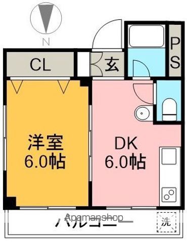 ナプア薊野 302号室 間取り