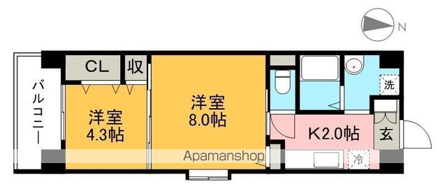 ポラリス 106号室 間取り