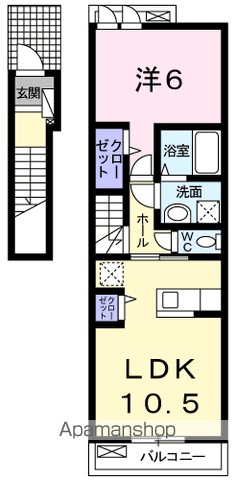 アルバータ　Ⅱ 203号室 間取り