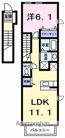 ヴィラ　プリティ 201号室 間取り