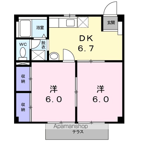 ニューシティ東赤坂 103号室 間取り