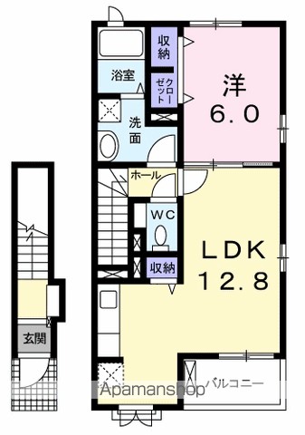 アルバータ　Ⅲ 203号室 間取り