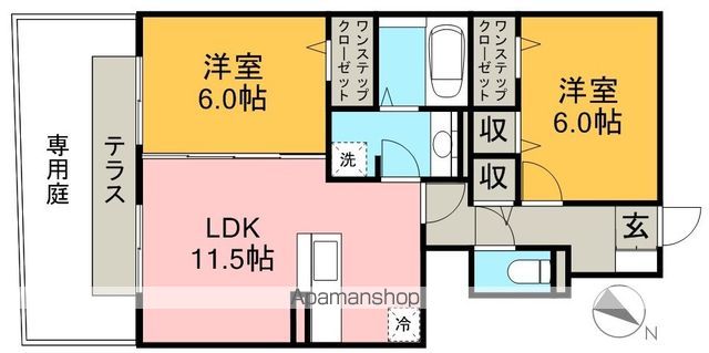 ミルパーチェ 102号室 間取り