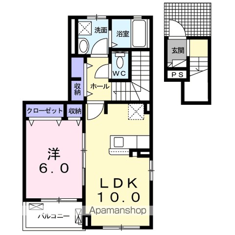 ひまわり 201号室 間取り