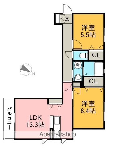 シャーメゾン　セレッソ 105号室 間取り
