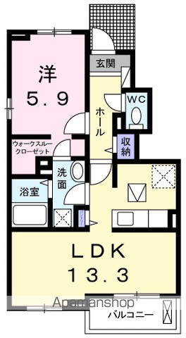 グランハピネス　Ⅲ 103号室 間取り