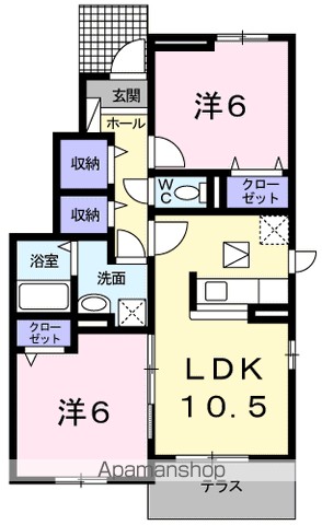 メゾンブローテ　Ｃ 101号室 間取り