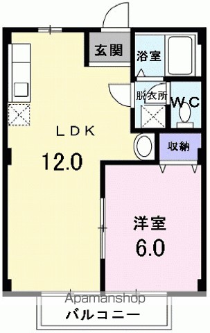 シーサイドハイツ 203号室 間取り