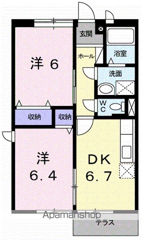 ハイツ・林 204号室 間取り