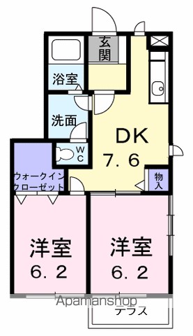 パナシェ・レーヴ 101号室 間取り