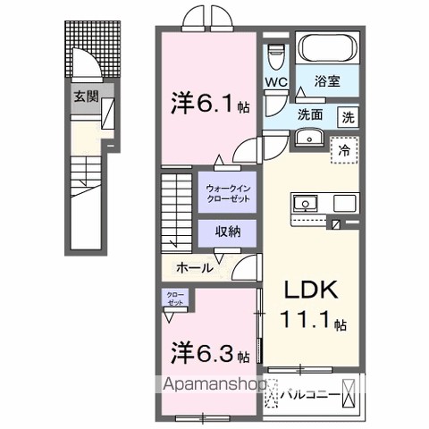 デナーダ 203号室 間取り
