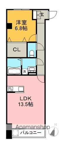 アルヴィータ鴨部 206号室 間取り