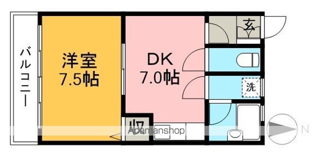 モーメント福井 F号室 間取り