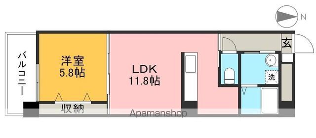 ルガーノⅢ 405号室 間取り