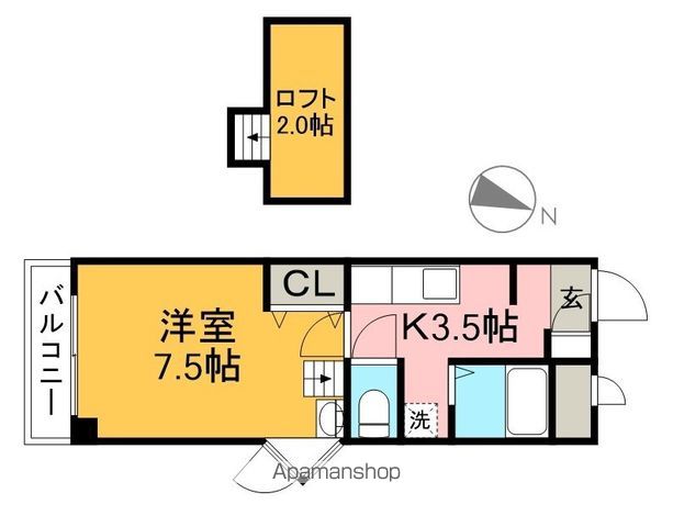 ＦＬＡＴフクイ 203号室 間取り