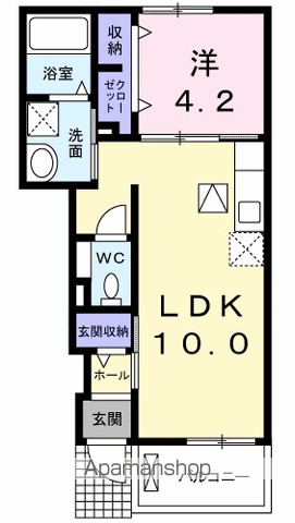 アルバータ　Ⅲ 102号室 間取り