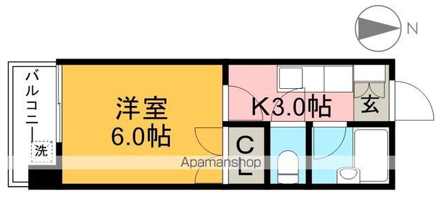 メゾーンあけぼのⅢ 803号室 間取り