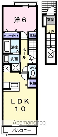 ｆｒａｎｃ．Ｋ　Ⅱ 203号室 間取り