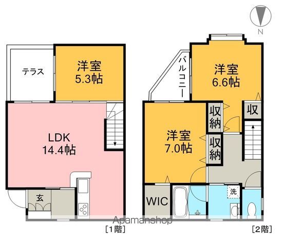 横浜西町戸建賃貸Ａ棟 間取り