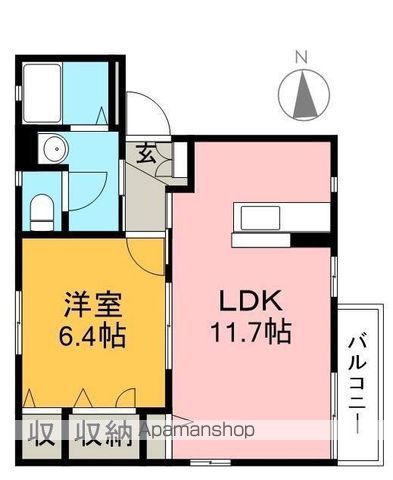 ロコモコハウス 201号室 間取り