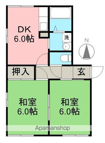 ブルーアイランド 102号室 間取り