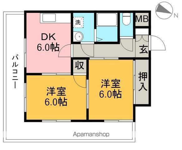 コートクレソン１８ 1003号室 間取り