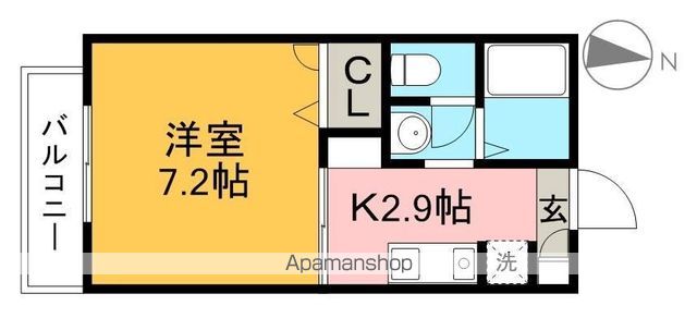 シャーメゾン比島　Ｂ棟 103号室 間取り